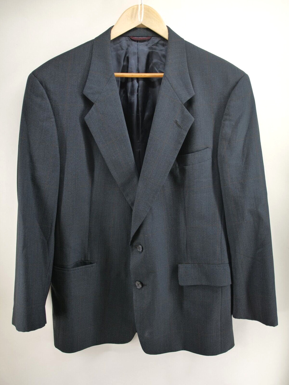 Mens 42S Hart Schaffner Marx Wool Gray Blazer 2-Button Jacket